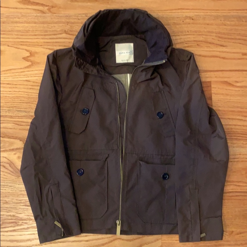 Zara Man Coat Jacket - Dark Bronze Brown